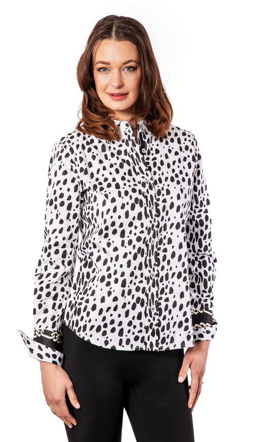 Rome Shirt Black/White Dots