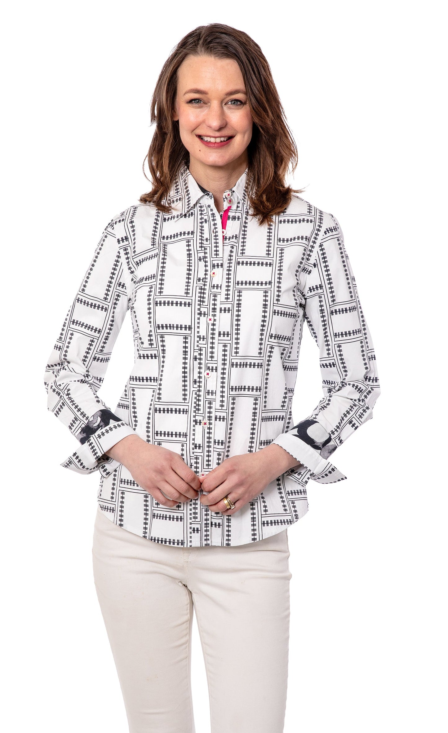 Rome Shirt Black White Tiles