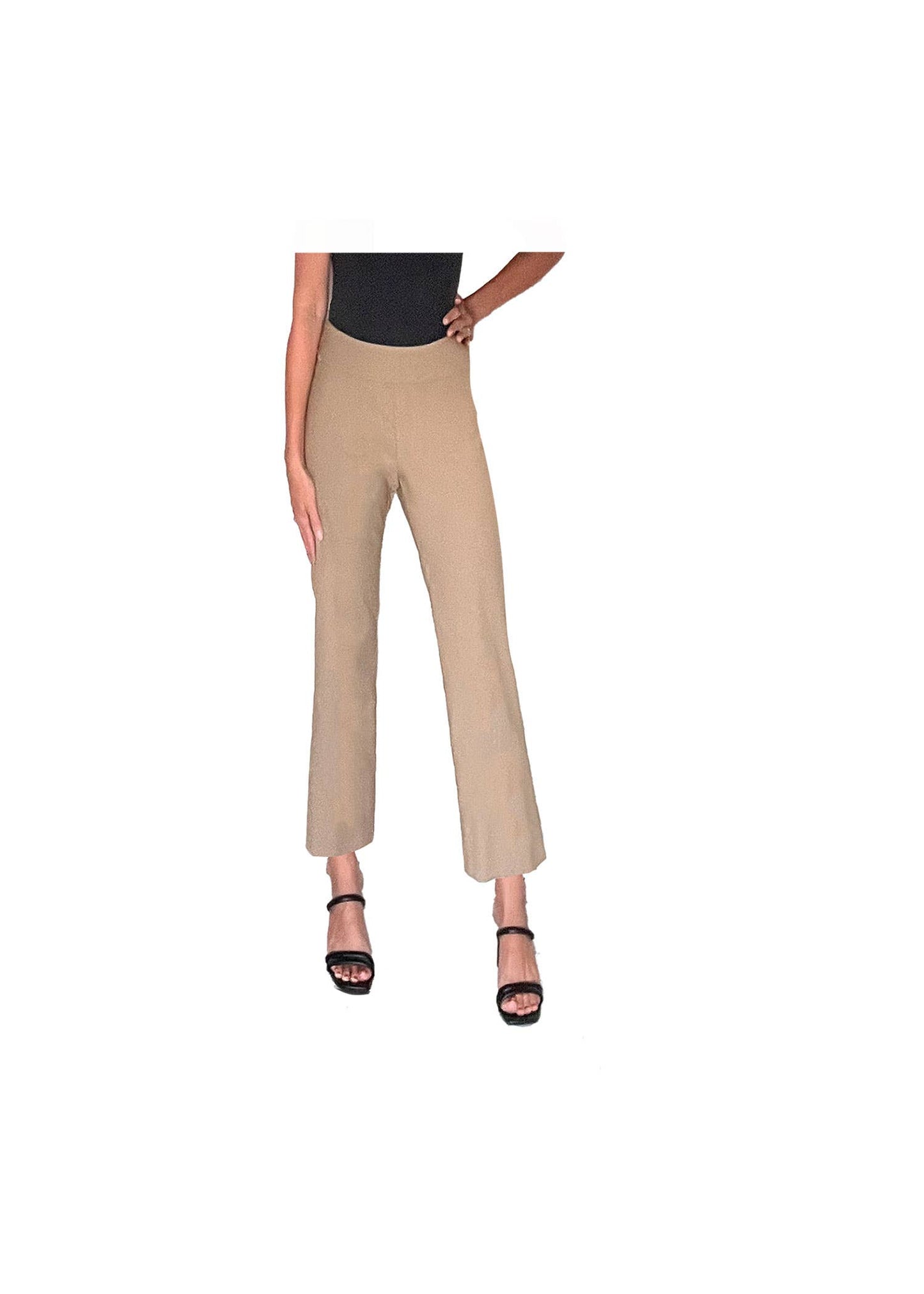 Krazy Larry P600 Pull on Wide Ankle Pant - Taupe