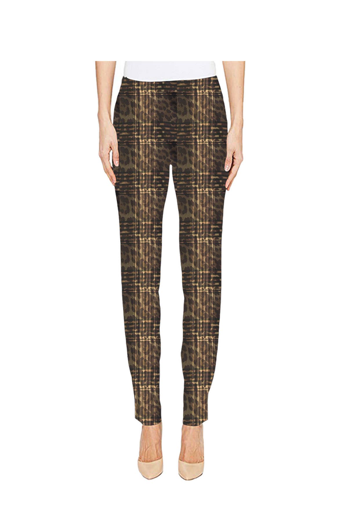 Krazy Larry P507 Pull on Pant - Brown Plaid