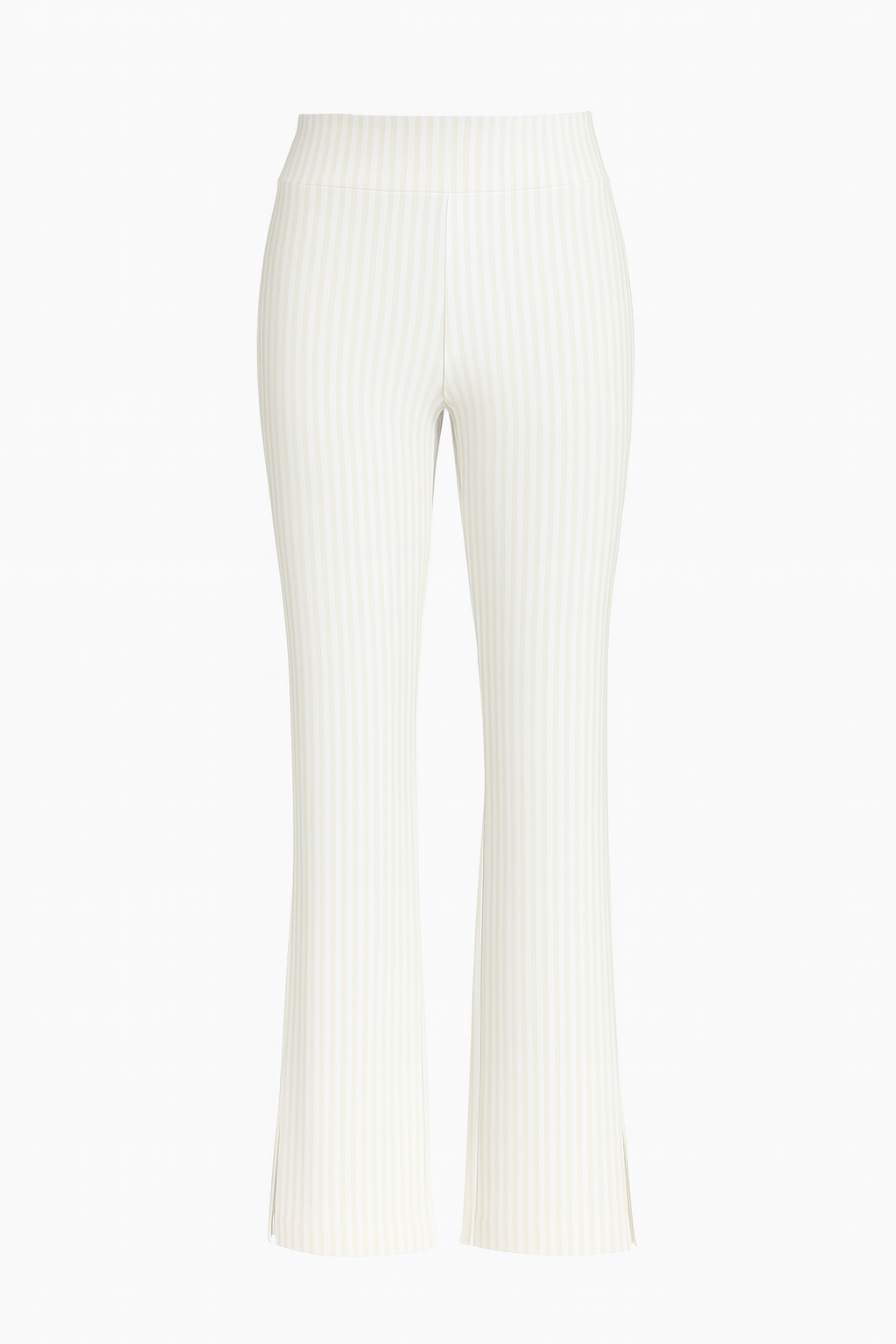Krazy Larry P600 Pull on Wide Ankle Pant - Oatmeal Stripe