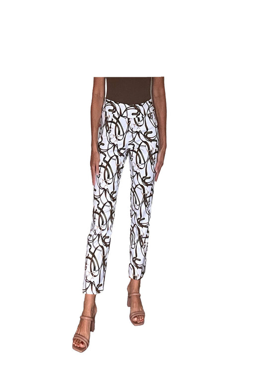 Krazy Larry P507 Pull on Pant - White Belts