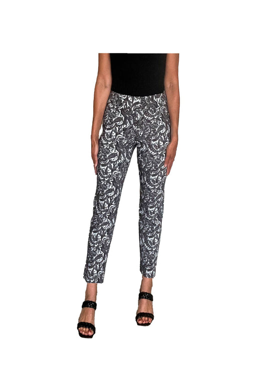Krazy Larry P507 Pull on Pant - Silver Paisley