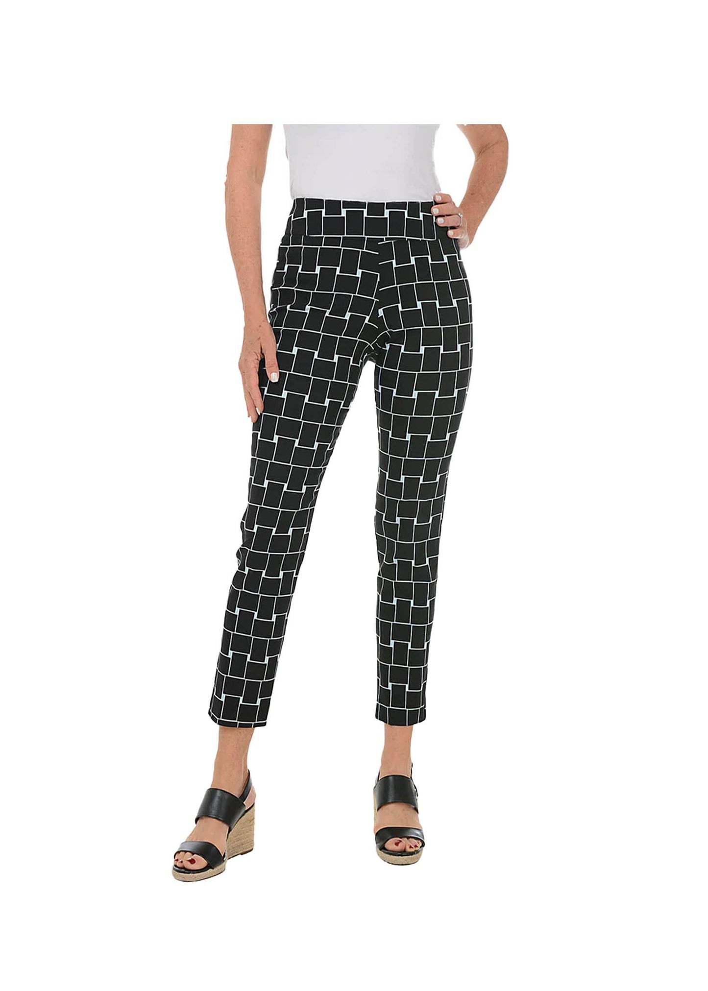 Krazy Larry P507 Pull on Pant - Black Cubed
