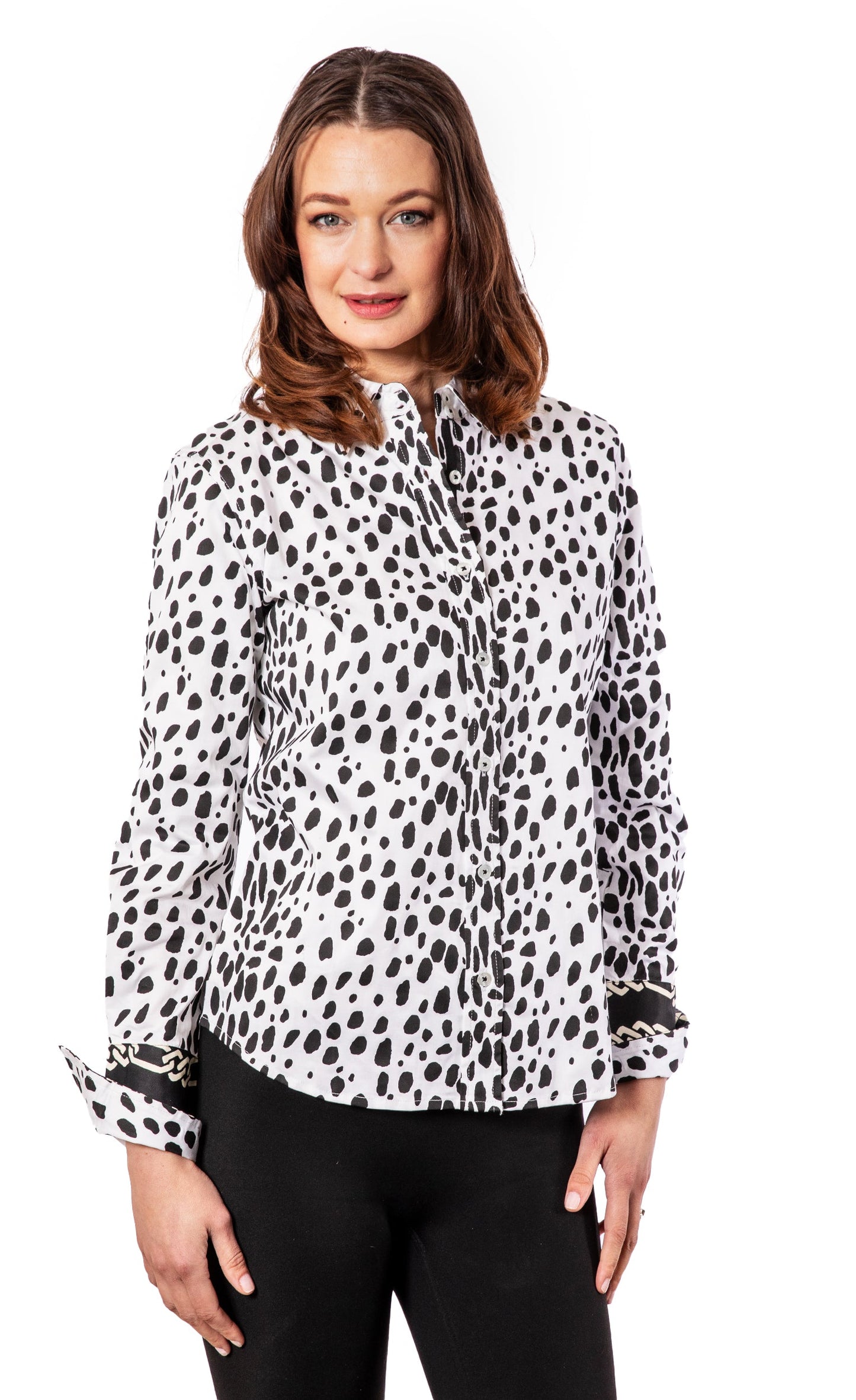 Rome Shirt Black/White Dots