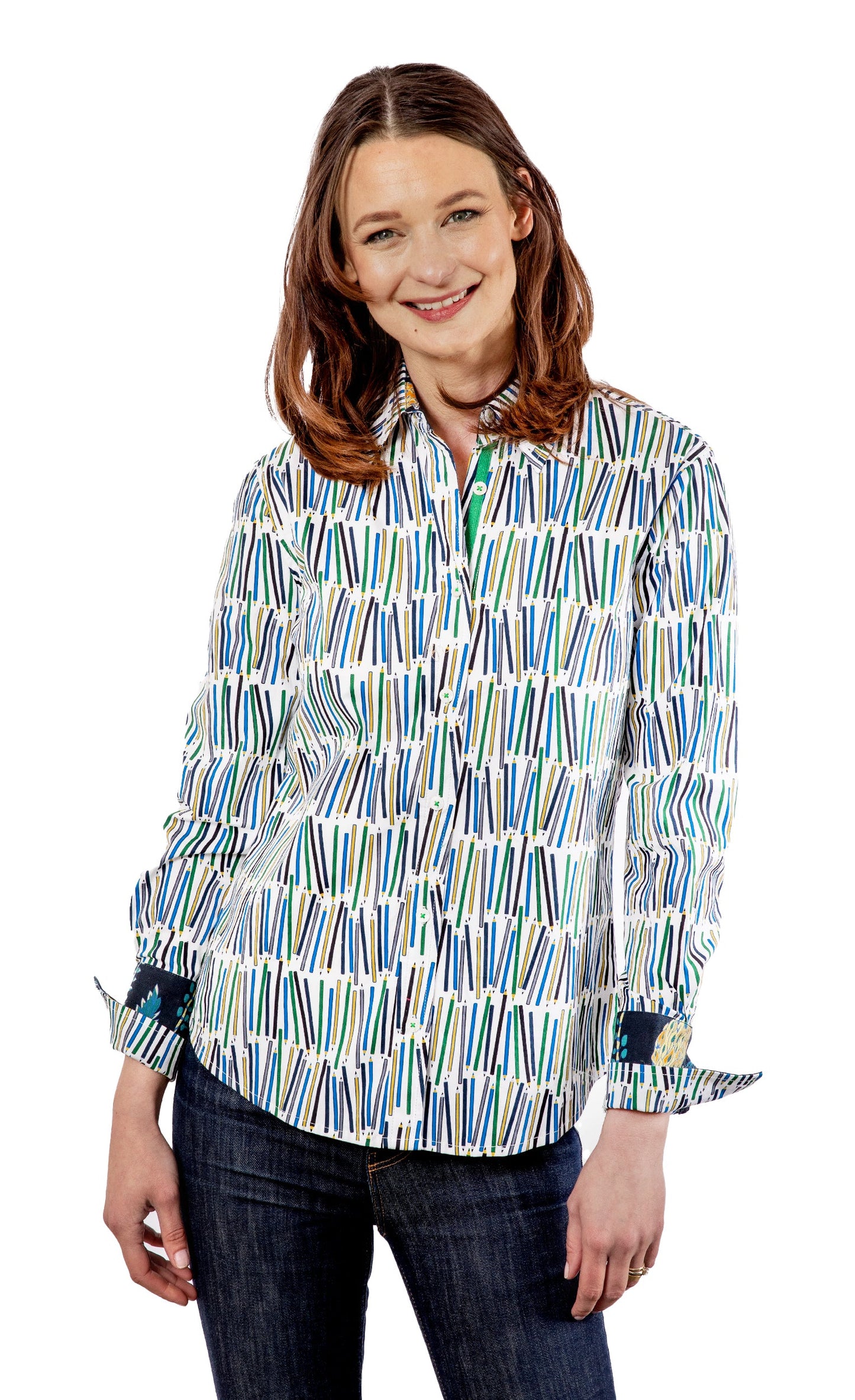 Pencils Print Rome Shirt