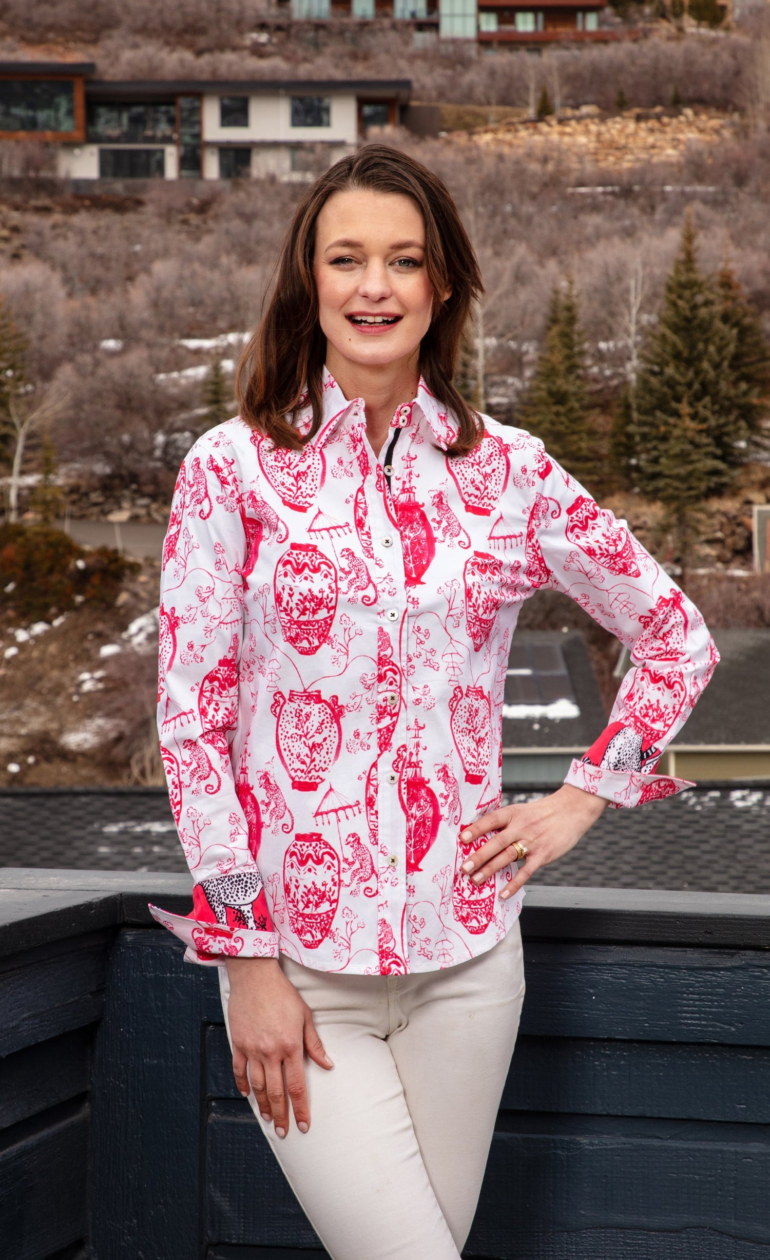 Rome Shirt Pink White Chin