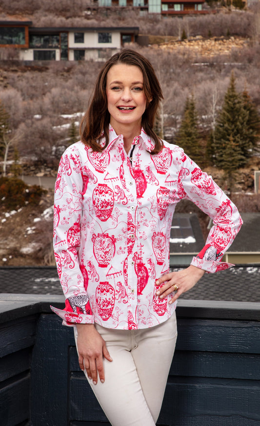 Rome Shirt Pink White Chin