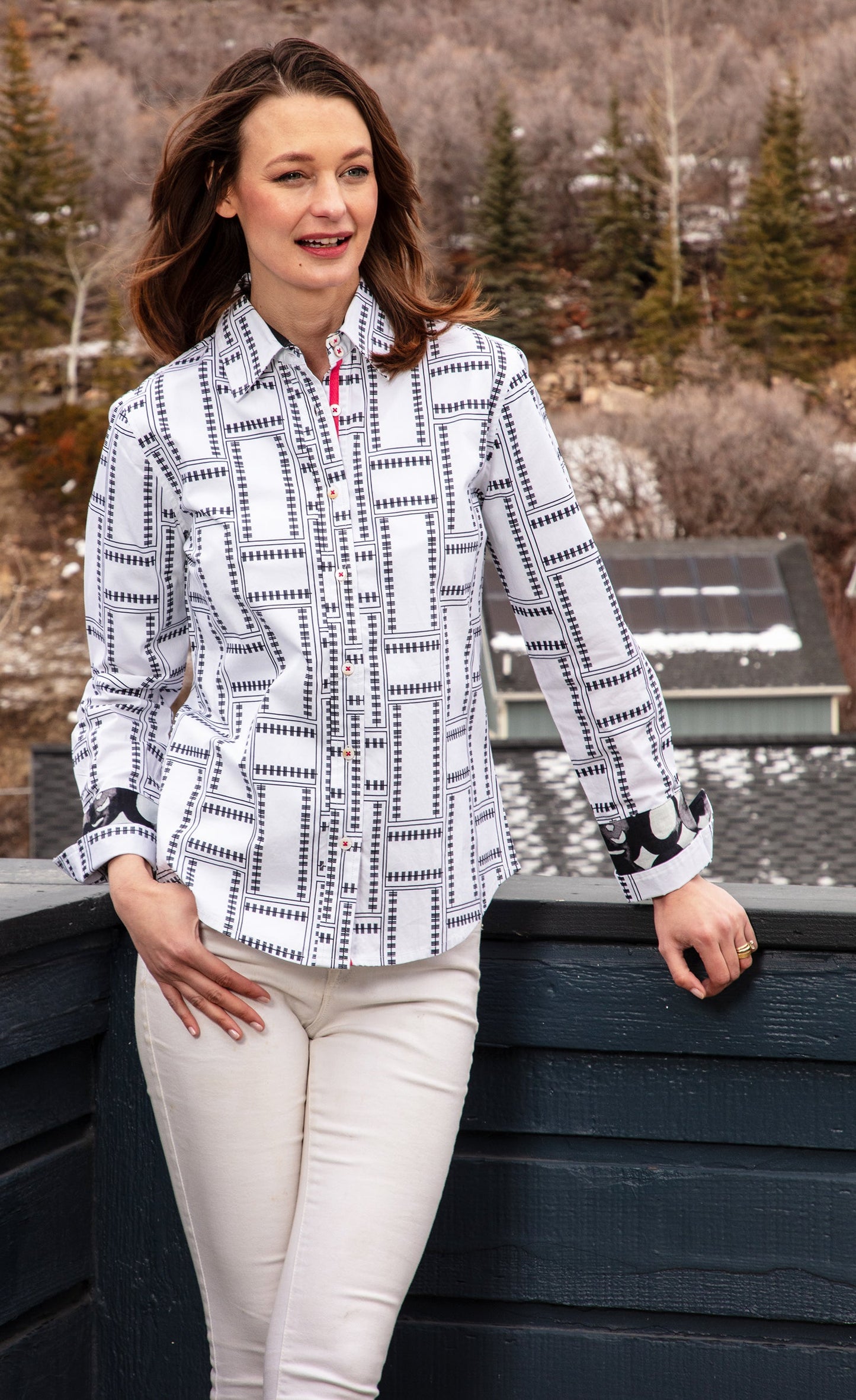 Rome Shirt Black White Tiles