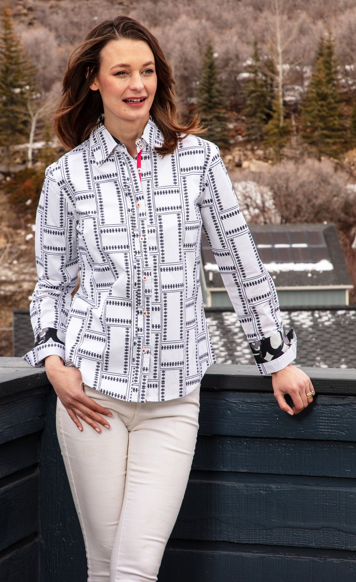 Rome Shirt Black White Tiles