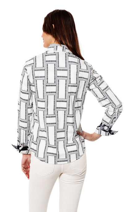 Rome Shirt Black White Tiles