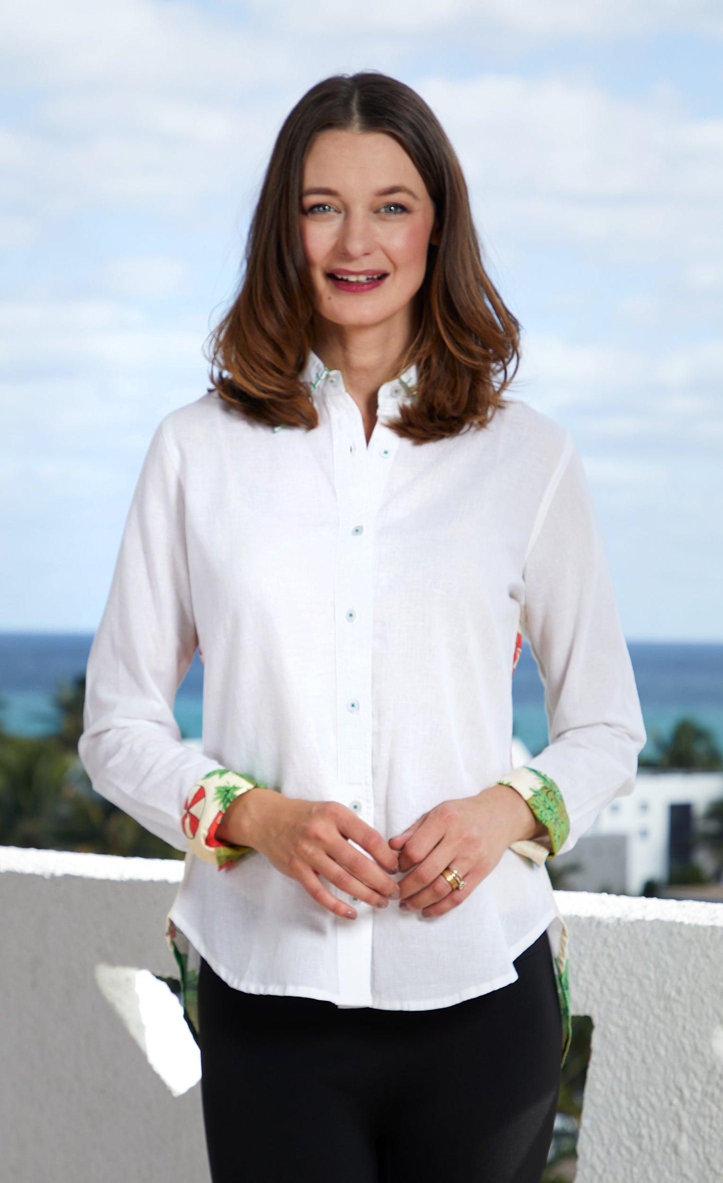 Chesapeake Hi-Lo Tunic Swimmers Print