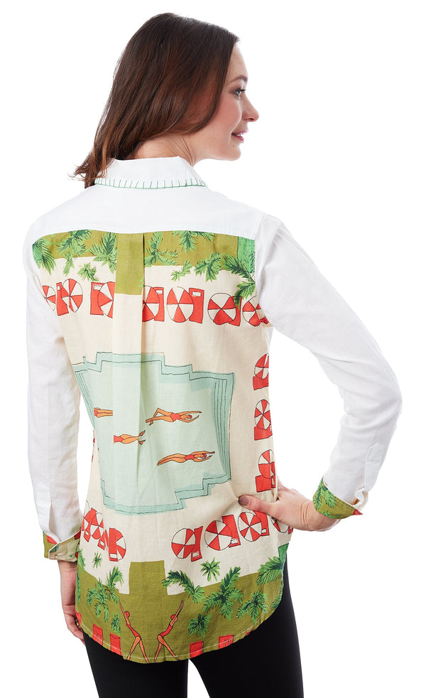 Chesapeake Hi-Lo Tunic Swimmers Print