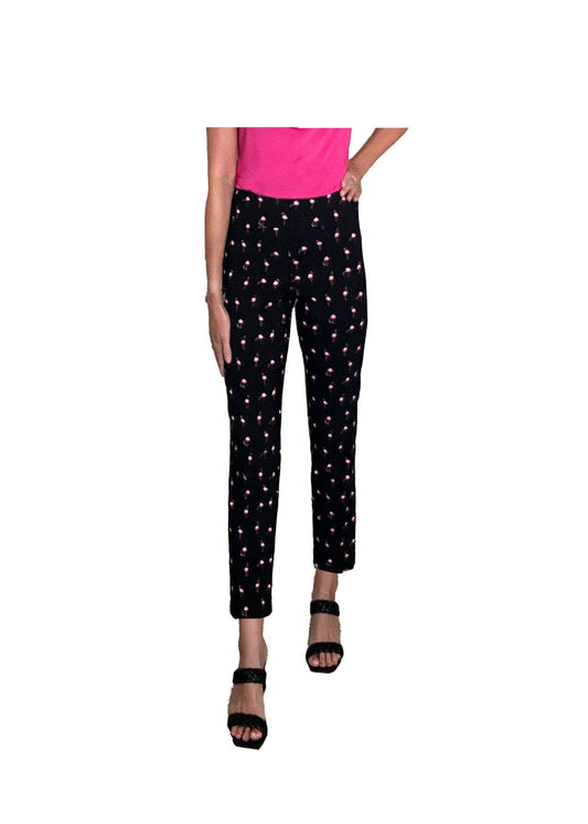 Krazy Larry P507 Pull on Pant - Black Flamingo