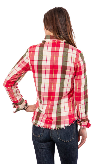Cape Cod Tunic Pink Green Flannel