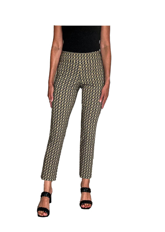Krazy Larry P507 Pull on Pant - Gold Chain