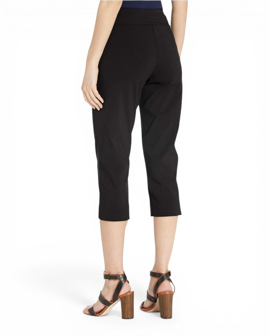 Krazy Larry P511 Pull-On Capri Pants - Black
