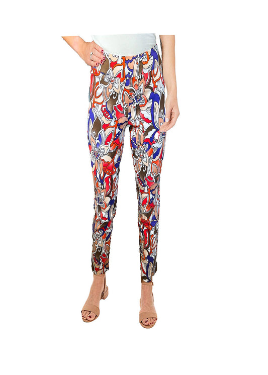 Krazy Larry P507 Pull on Pant - Orange Tropical