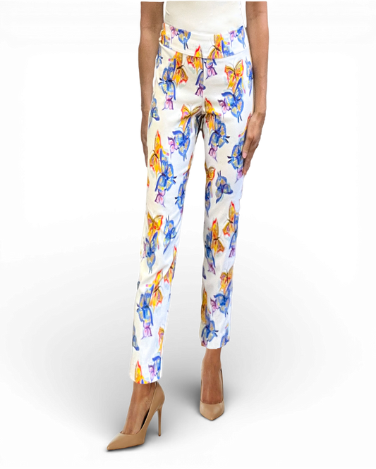 Krazy Larry P507 Pull on Pant - 2 Butterflies