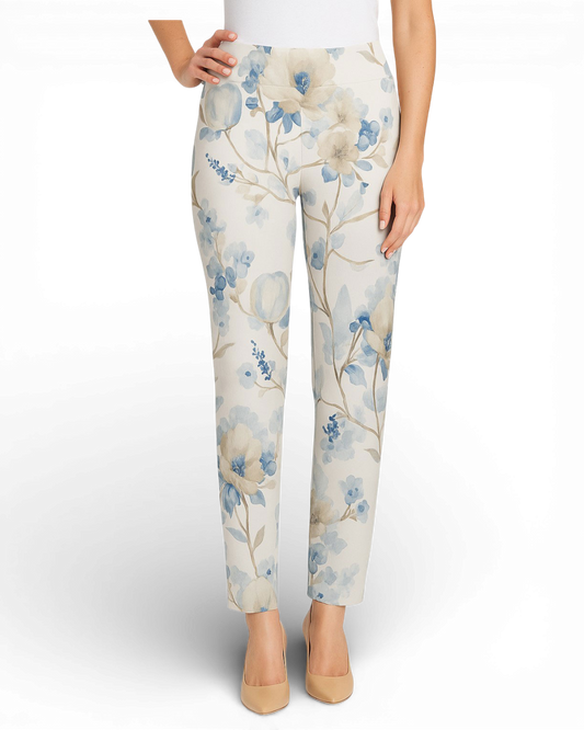 Krazy Larry P507 Pull on Pant - Aqua Watercolor