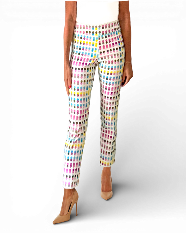 Krazy Larry P507 Pull on Pant - Blue Dots