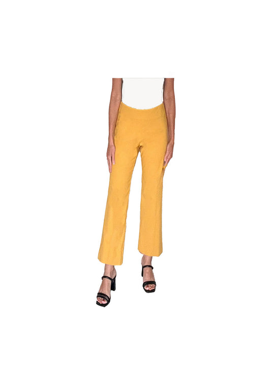 Krazy Larry P600 Pull on Wide Ankle Pant - Gold