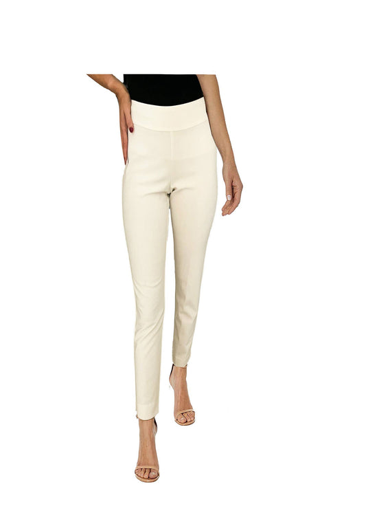 Krazy Larry P21 Microfiber Straight Leg Pant - Ivory