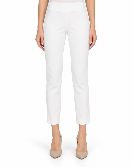Krazy Larry P27 Microfiber Crop Pant - White — front studio view