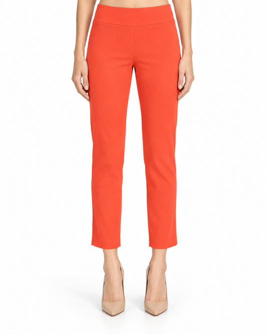 Krazy Larry P27 Microfiber Crop Pant - Tangerine — front studio view