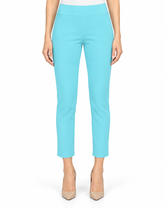 Krazy Larry P27 Microfiber Crop Pant - Aqua — front studio view