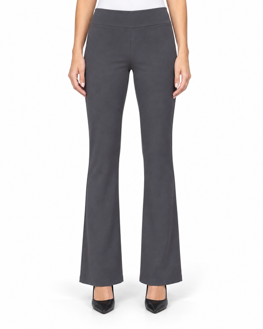Krazy Larry P25 Microfiber Flare Pant - Steel — front studio view
