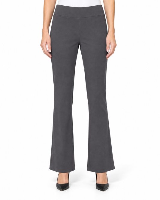 Krazy Larry P25 Microfiber Flare Pant - Grey — front studio view