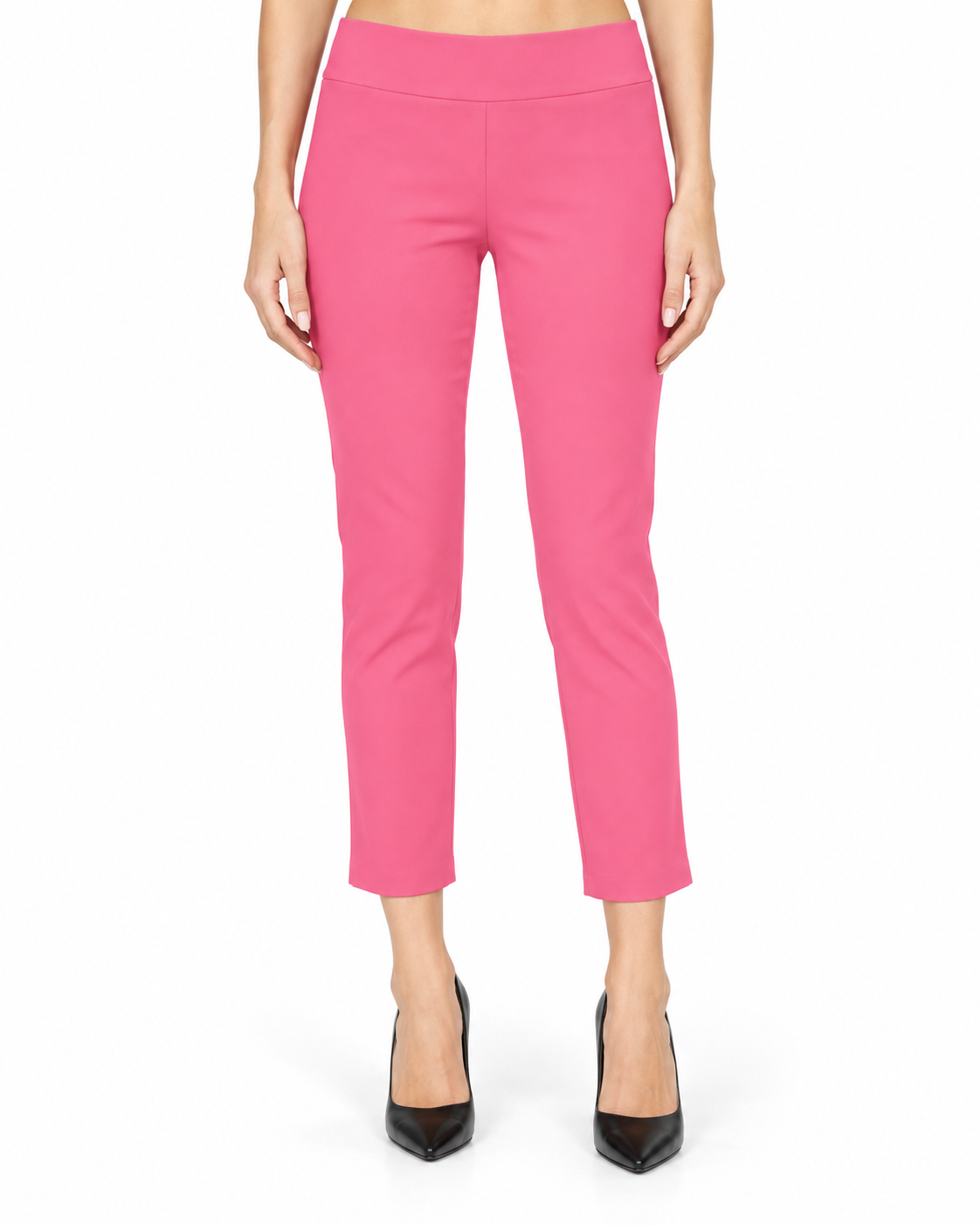 Krazy Larry P27 Microfiber Crop Pant - Bubble Gum — front studio view