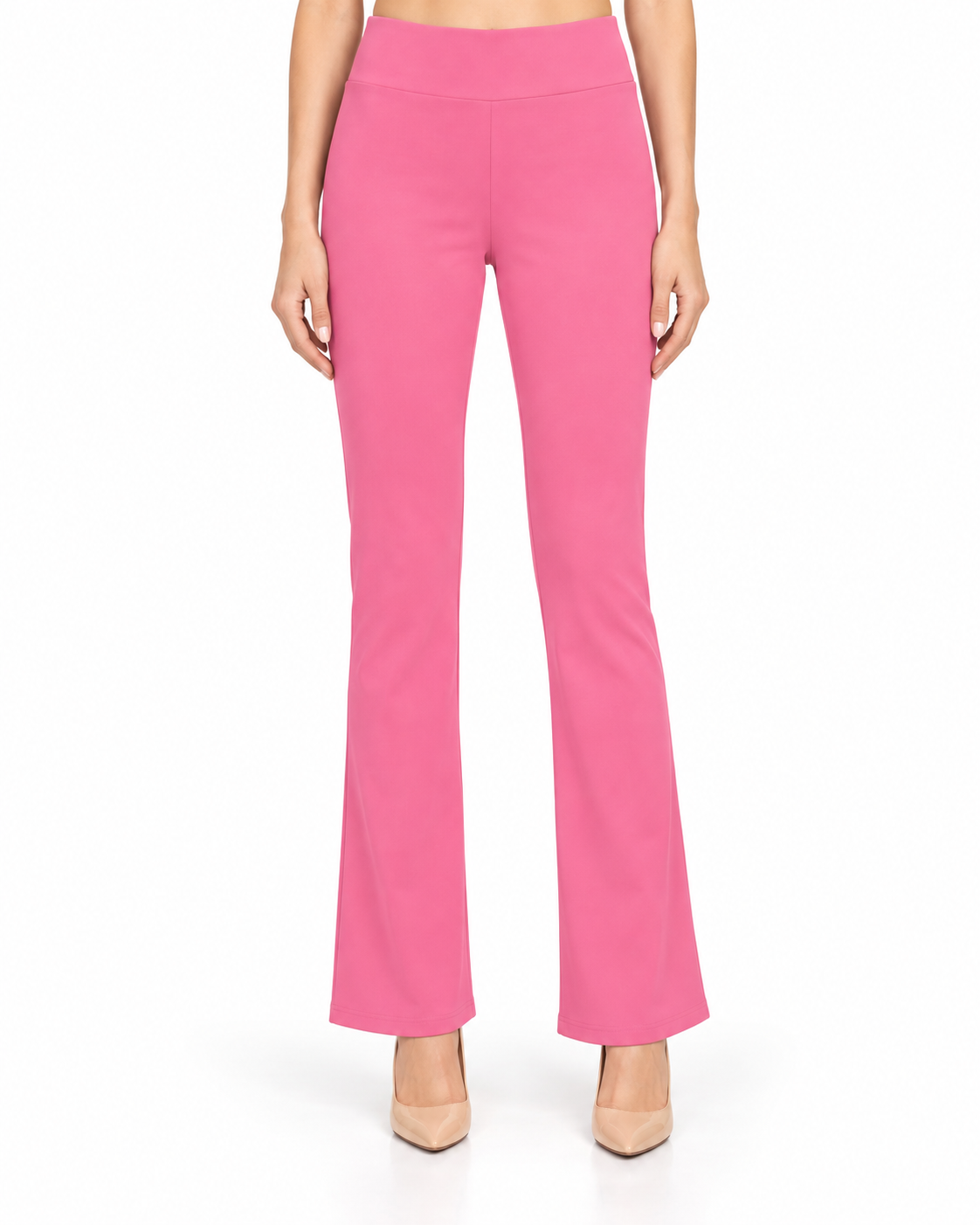 Krazy Larry P25 Microfiber Flare Pant - Bubble Gum — front studio view