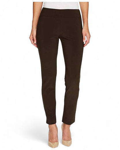 Krazy Larry P21 Microfiber Straight Leg Pant - Brown BROWN / 0 / P21