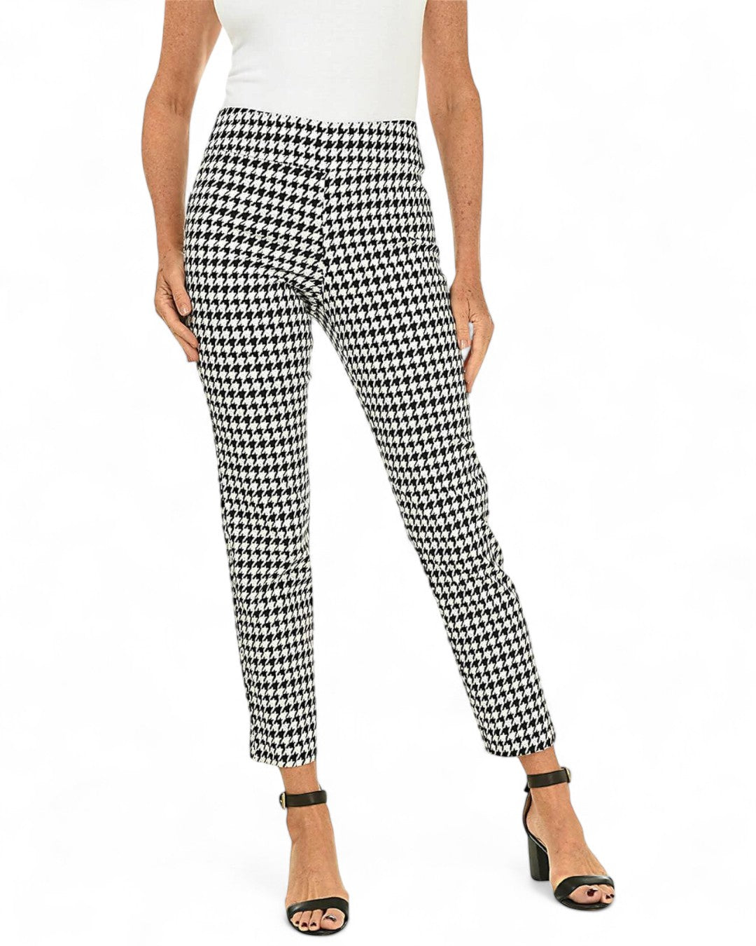 Krazy Larry P507 Pull on Pant - Black Mini Hounds tooth BLACK MINI HOUNDS TOOTH / 0 / P507