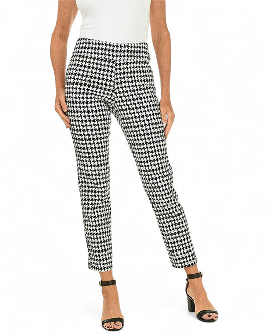 Krazy Larry P507 Pull on Pant - Black Mini Hounds tooth BLACK MINI HOUNDS TOOTH / 0 / P507