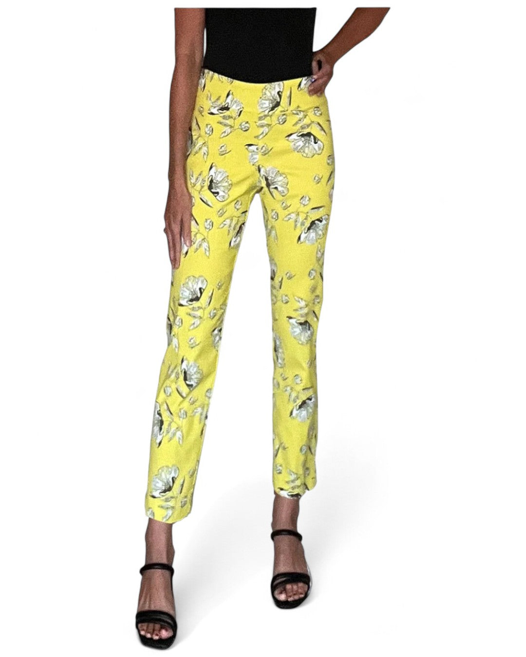 Krazy Larry P507 Pull on Pant - Lime Flowers LIME FLOWERS / 0 / P507