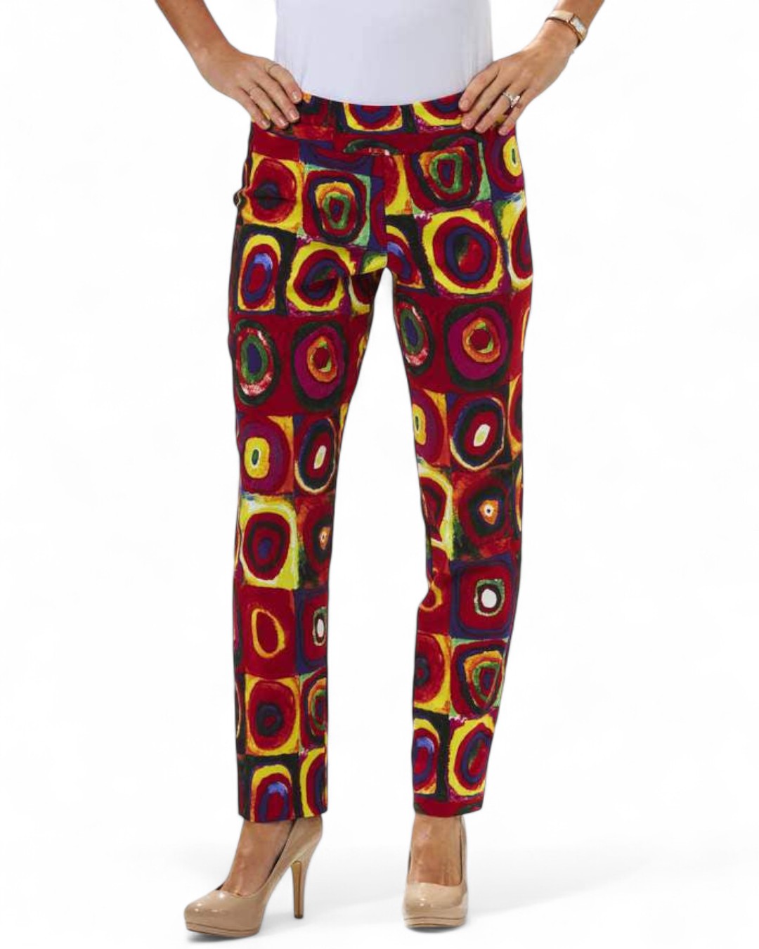 Krazy Larry P507 Pull on Pant - Multi Squares MULTI SQUARES / 0 / P507