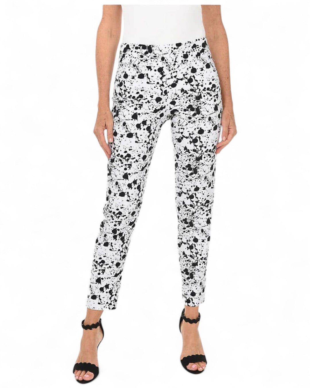 Krazy Larry P507 Pull on Pant - White Splatter WHITE SPLATTER / 0 / P507
