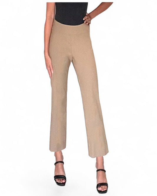 Krazy Larry P600 Pull on Wide Ankle Pant - Taupe TAUPE / 0 / P600