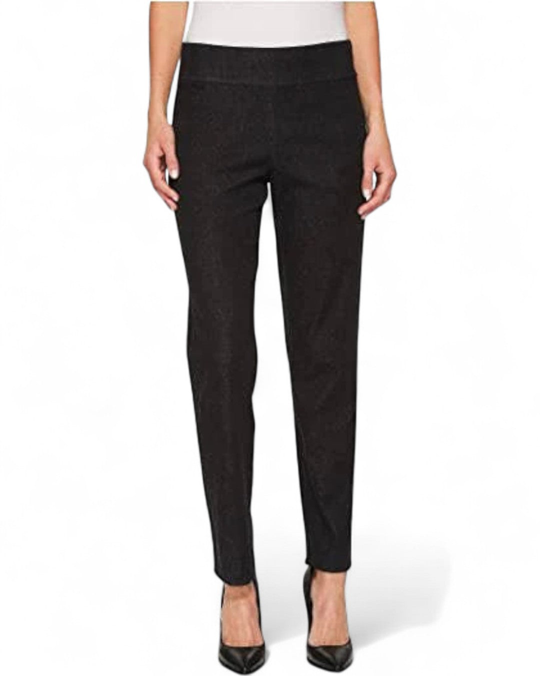 Krazy Larry P607 Denim Ankle Pant - Black Denim BLACK DENIM / 0 / P607